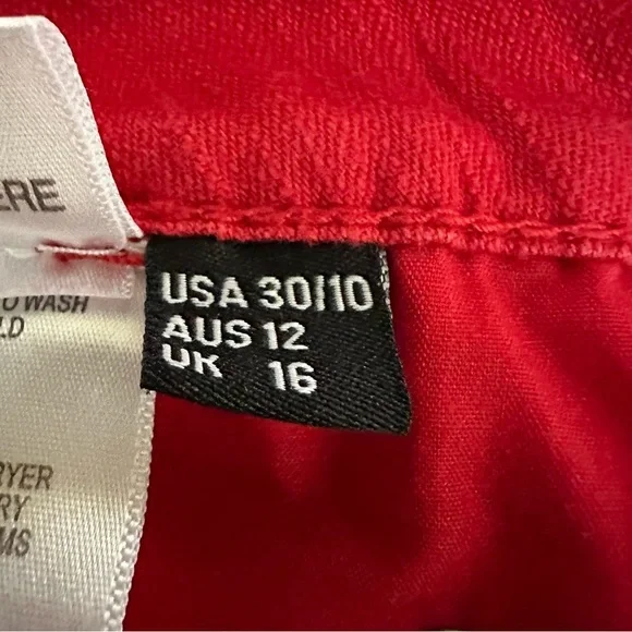 Tru Luxe Womens Red Jeans Sz 30/10 - Picture 8 of 10